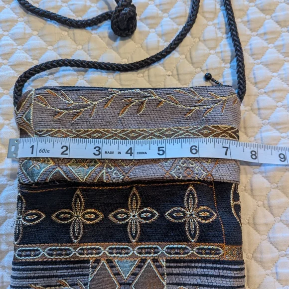 Maruca WILD WEST Boulder Colorado Handmade Tapestry Crossbody Bag - Picture 9 of 12